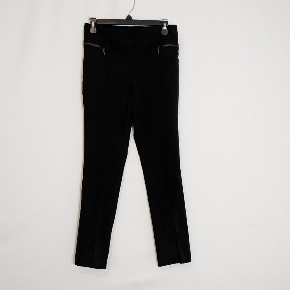RENUAR Black Stretchy Mid-Rise Casual Pull-On Skinny Pants; Size 8